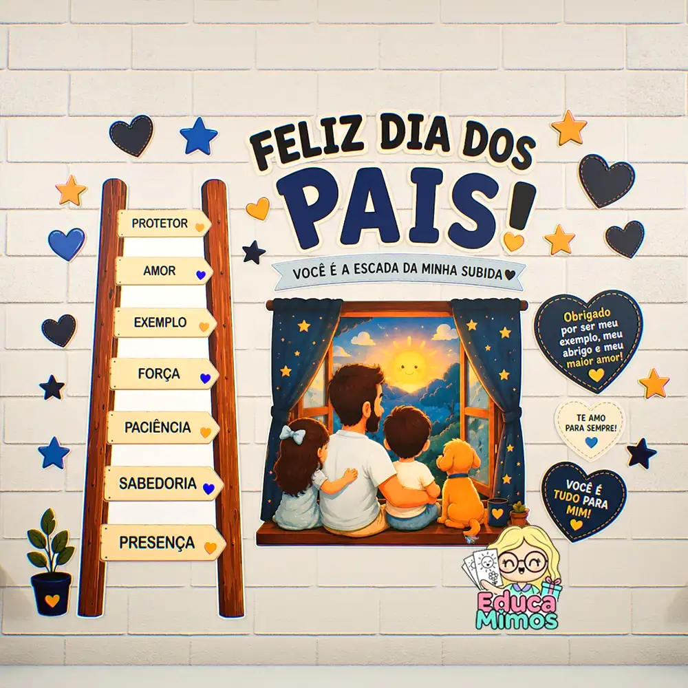 Painel Dia dos Pais - Escada